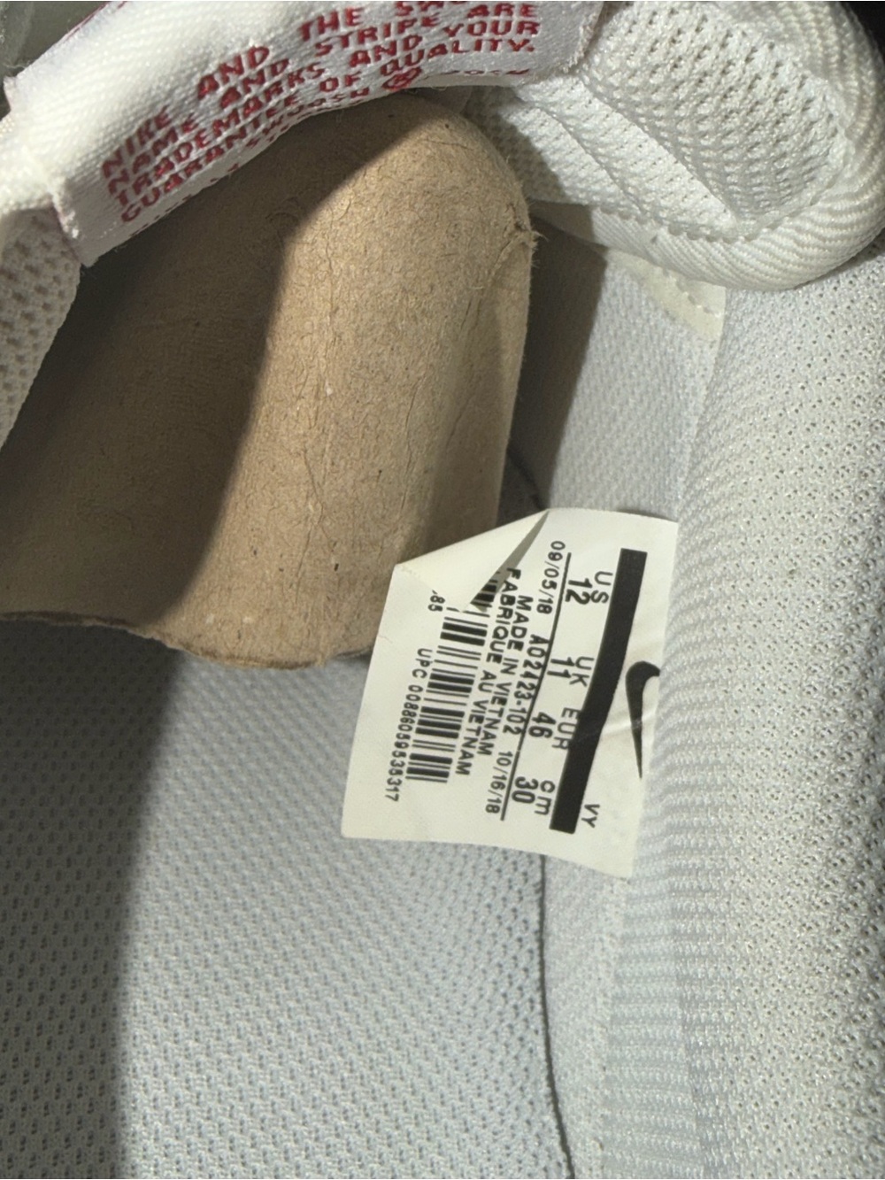 Nike White Sneakers with Red Swoosh Accent - Picture 7 of 7
